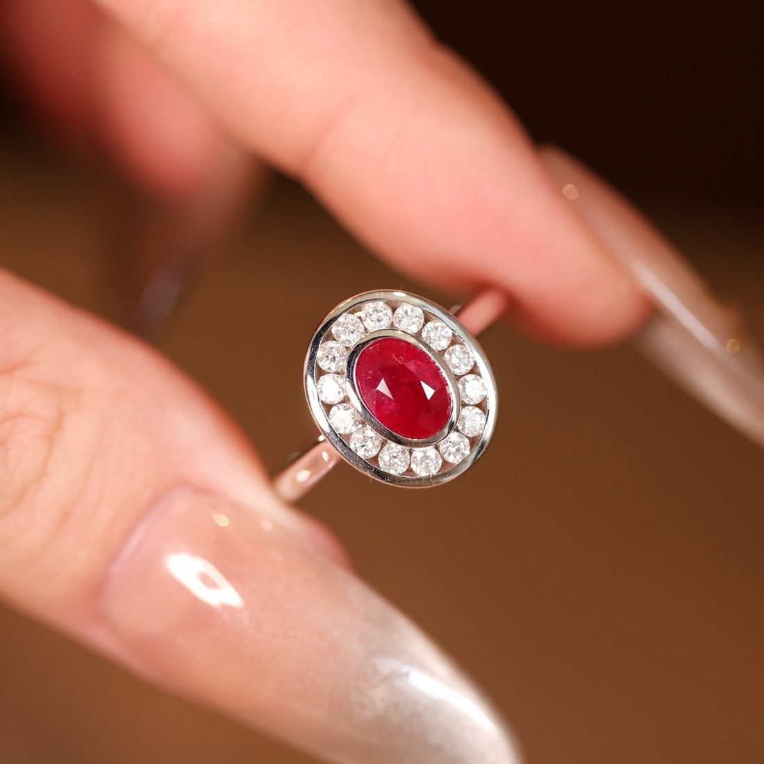 14k Gold 1.53 Ctw Natural Ruby & Diamond Ring - 7