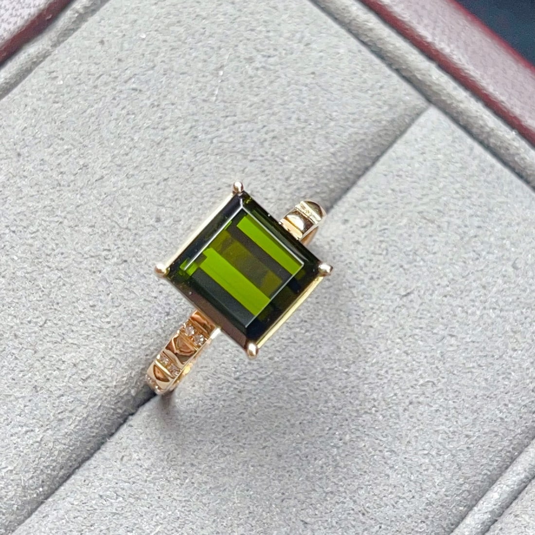 14k Gold 3.88 Ctw Natural Tourmaline & Diamond Ring - 2
