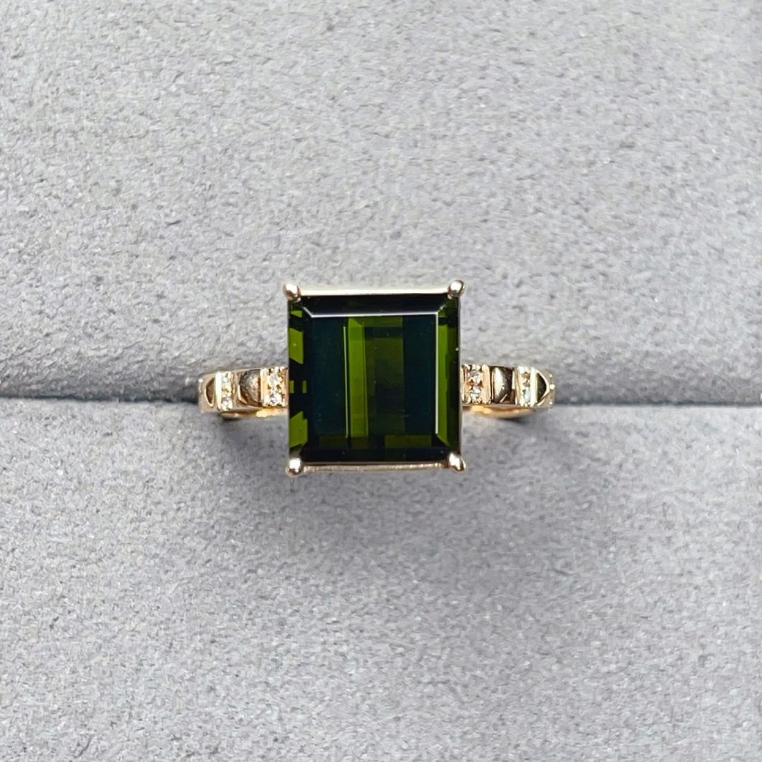 14k Gold 3.88 Ctw Natural Tourmaline & Diamond Ring - 3