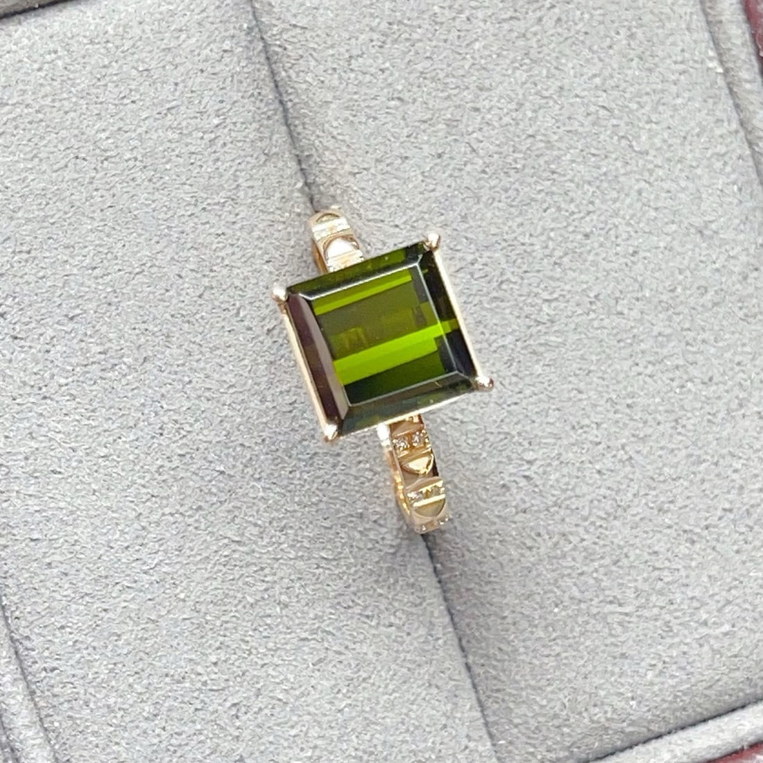 14k Gold 3.88 Ctw Natural Tourmaline & Diamond Ring - 6