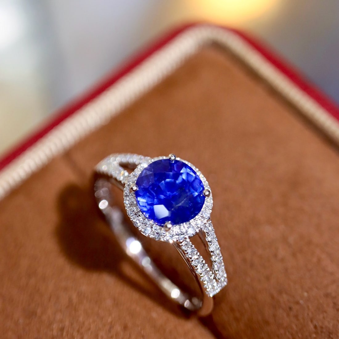 14k Gold 1.92 Ctw Natural Sapphire & Diamond Ring - 2