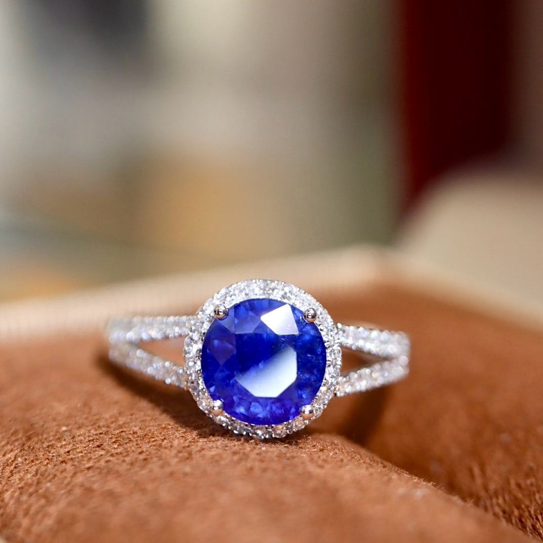 14k Gold 1.92 Ctw Natural Sapphire & Diamond Ring - 5