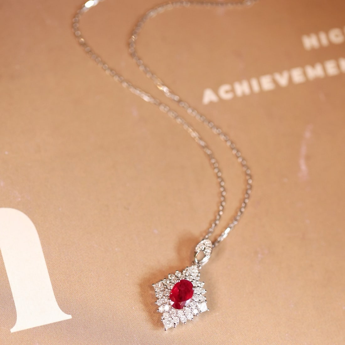 14k Gold 1.04 Ctw Vivid Red Natural Ruby & Diamond Pendant( Without Chain ) - 2