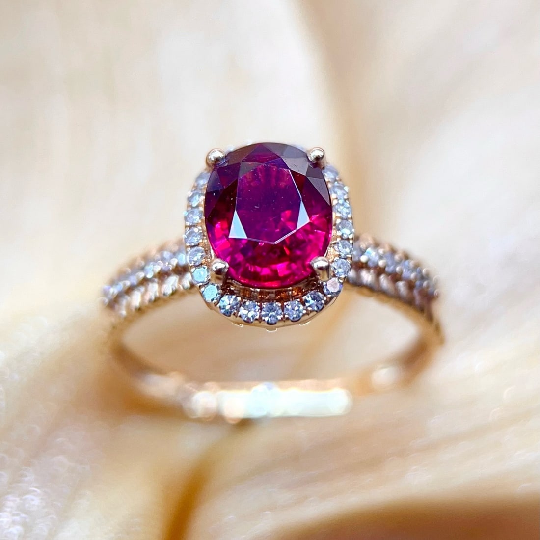 14k Gold 1.73 Ctw Natural Tourmaline & Diamond Ring - 2