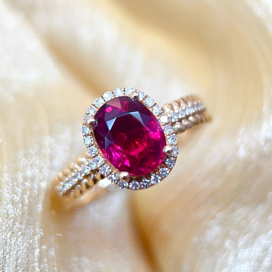 14k Gold 1.73 Ctw Natural Tourmaline & Diamond Ring - 3