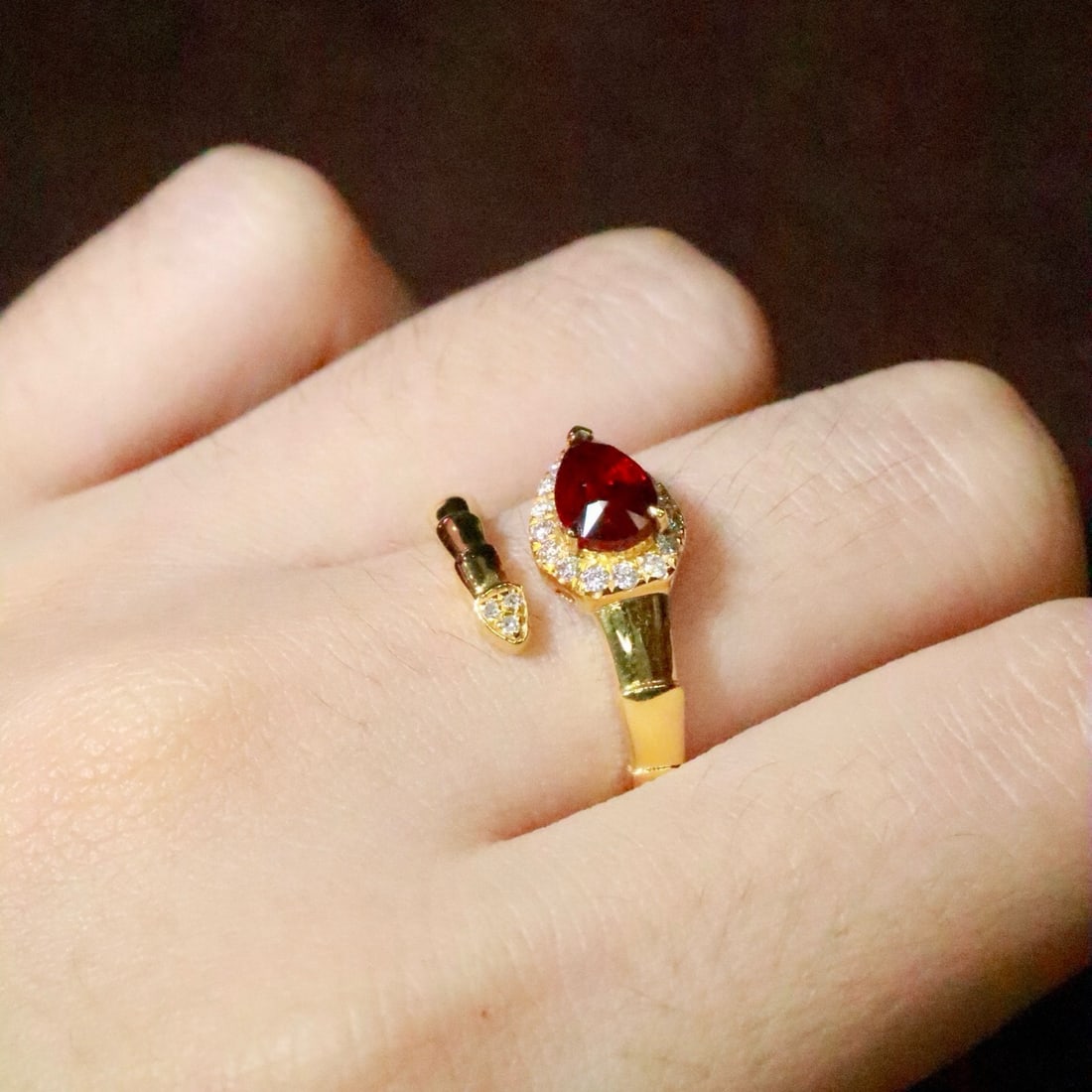 14k Gold 1.04 Ctw Natural Ruby & Diamond Ring - 5
