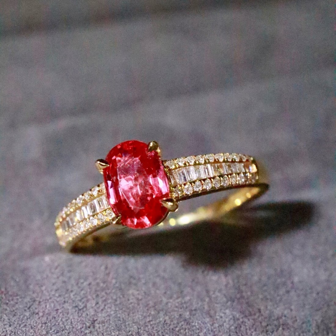 14k Gold 1.26 Ctw Natural Ruby & Diamond Ring - 2