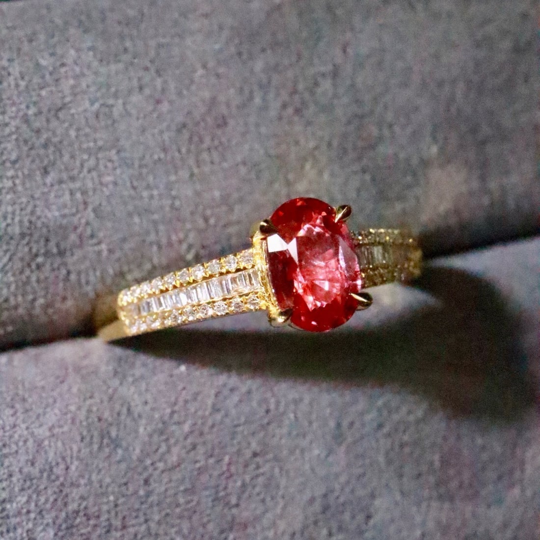 14k Gold 1.26 Ctw Natural Ruby & Diamond Ring - 3