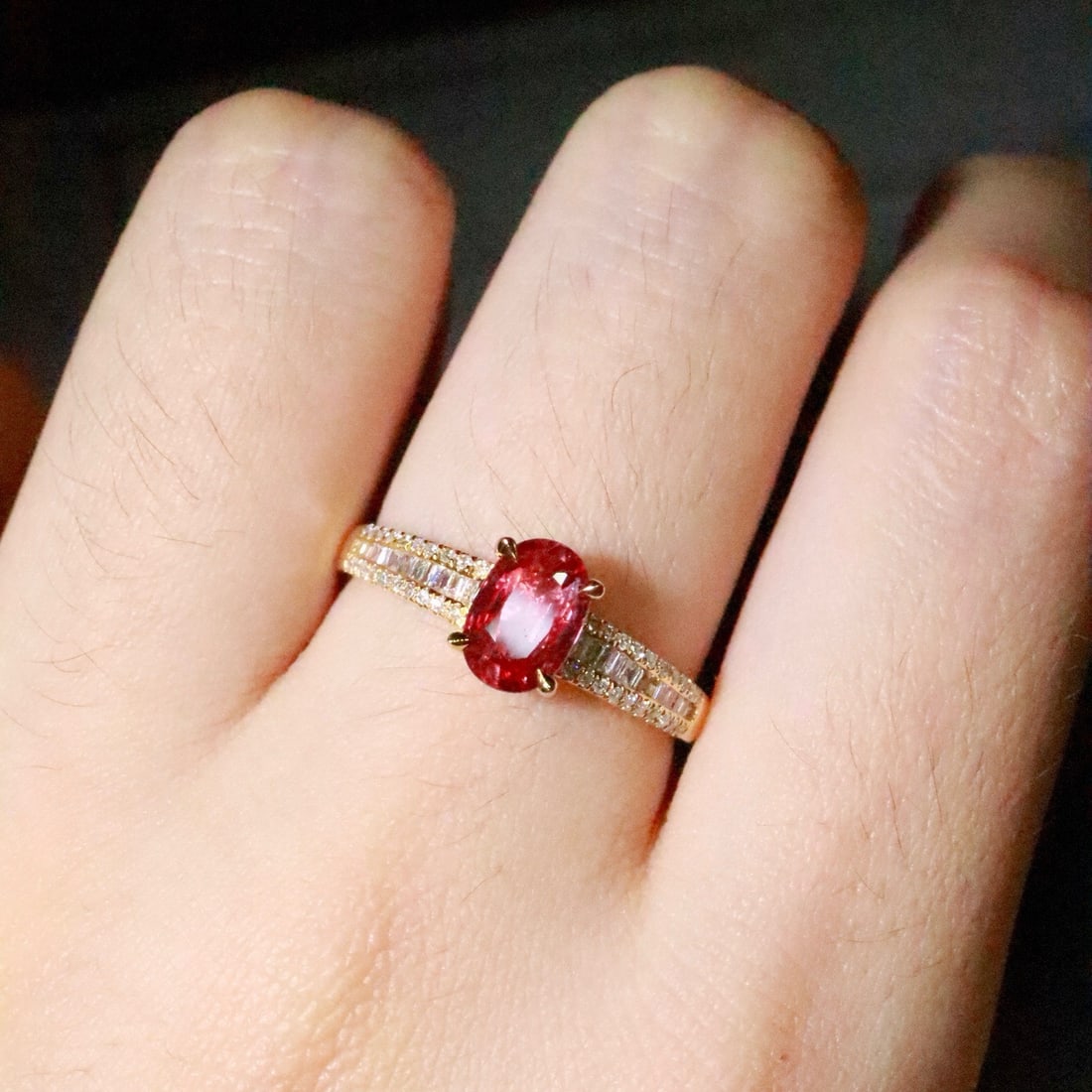 14k Gold 1.26 Ctw Natural Ruby & Diamond Ring - 5