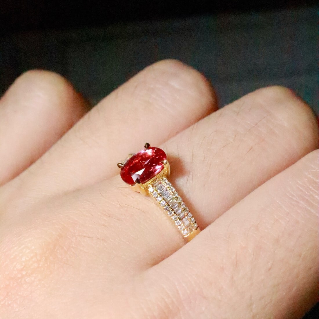 14k Gold 1.26 Ctw Natural Ruby & Diamond Ring - 6