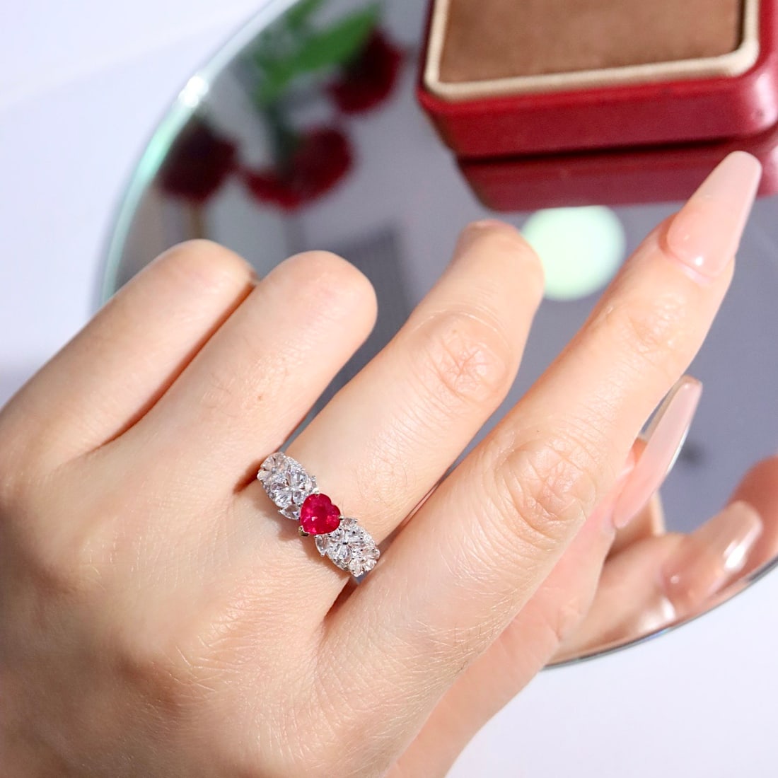 14k Gold 1.14 Ctw Natural Ruby & Diamond Ring - 4