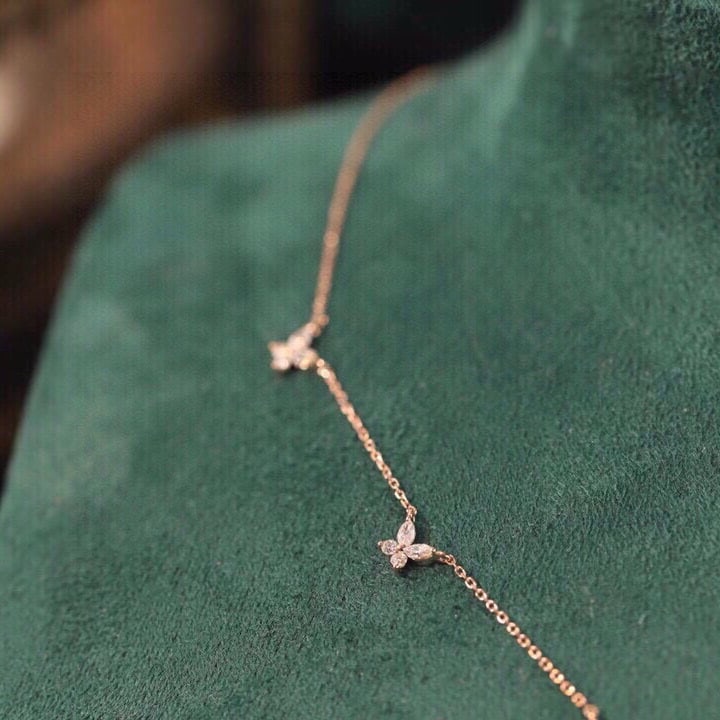 14k Gold 0.7 Ct Natural H Diamond Necklace - 3