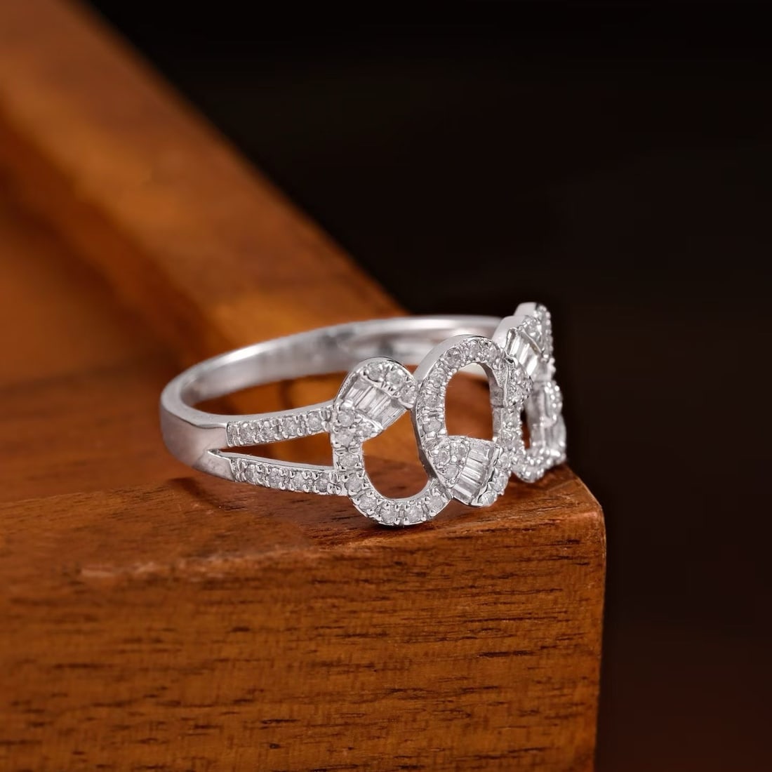 14k Gold 0.45 Ct Natural H Diamond Ring - 2