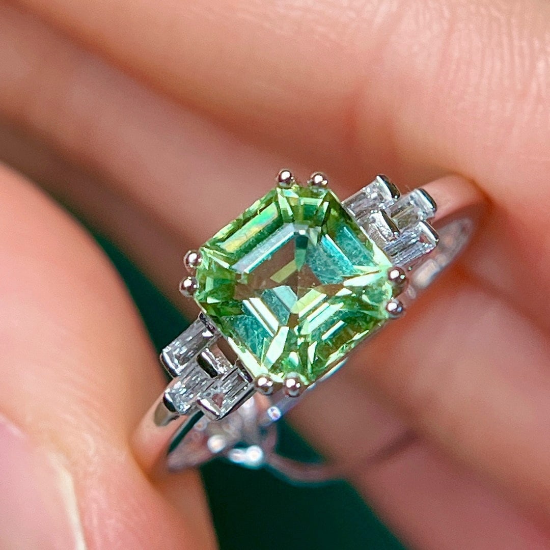 14k Gold 1.24 Ctw Natural Tourmaline & Diamond Ring - 2