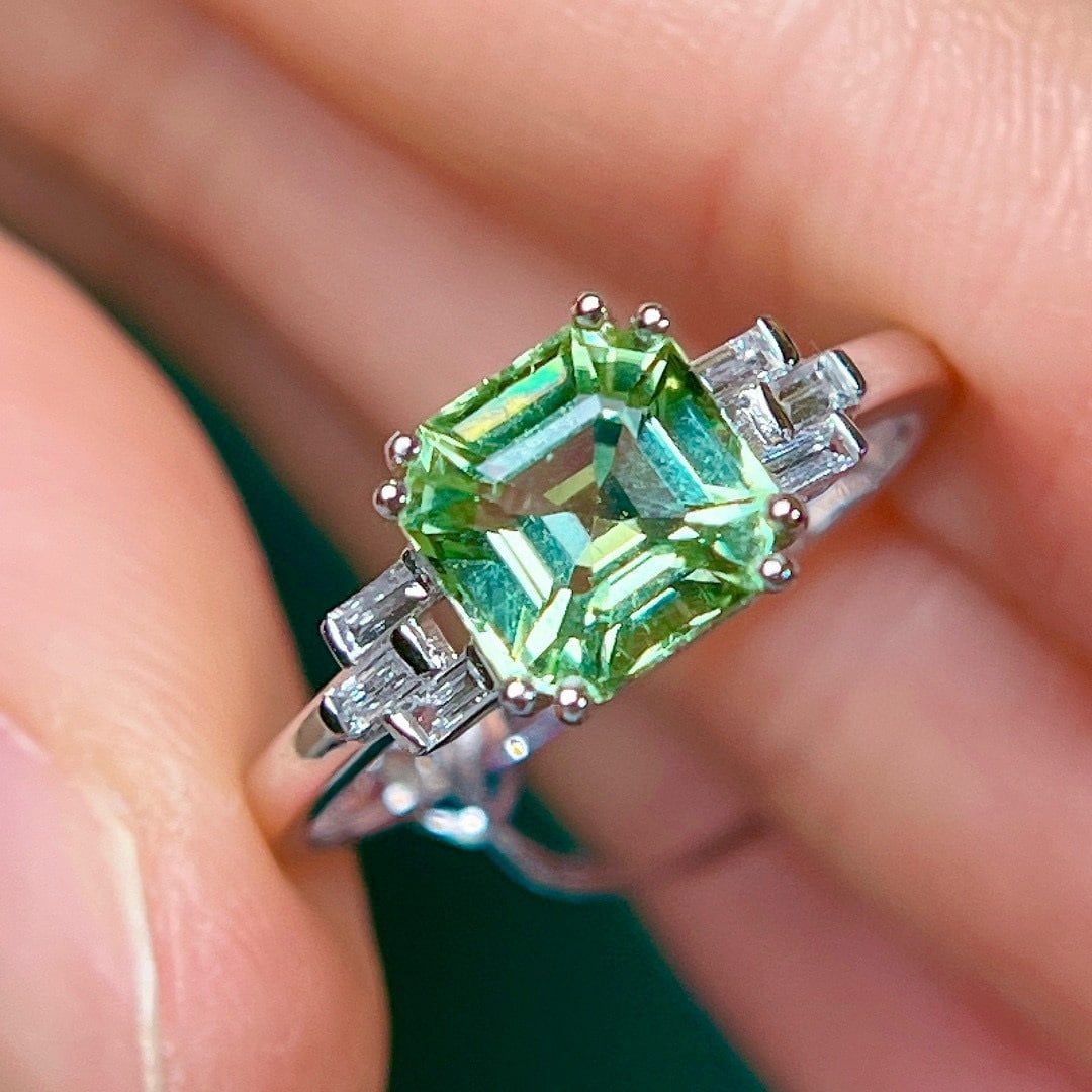 14k Gold 1.24 Ctw Natural Tourmaline & Diamond Ring - 3