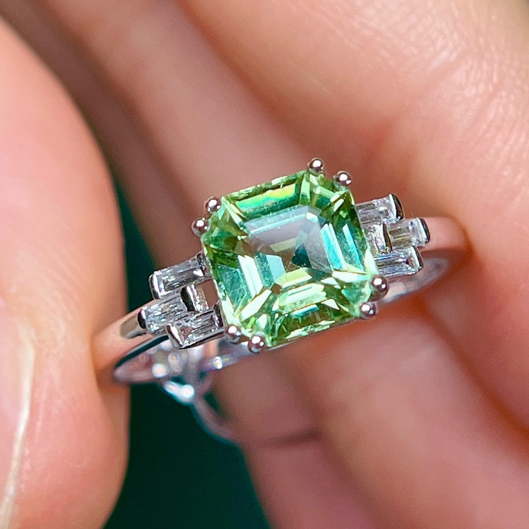 14k Gold 1.24 Ctw Natural Tourmaline & Diamond Ring - 4