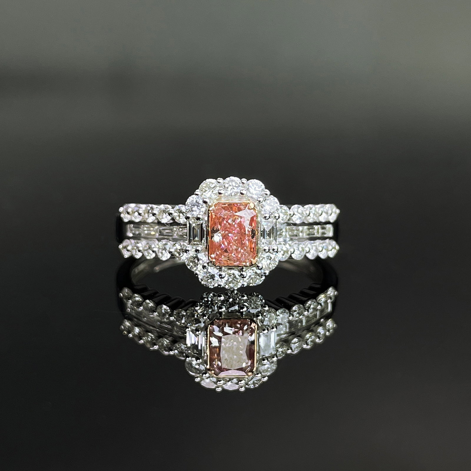 14k Gold 1.22 Ctw Natural Pink Diamond & Diamond Ring (1 of 5)
