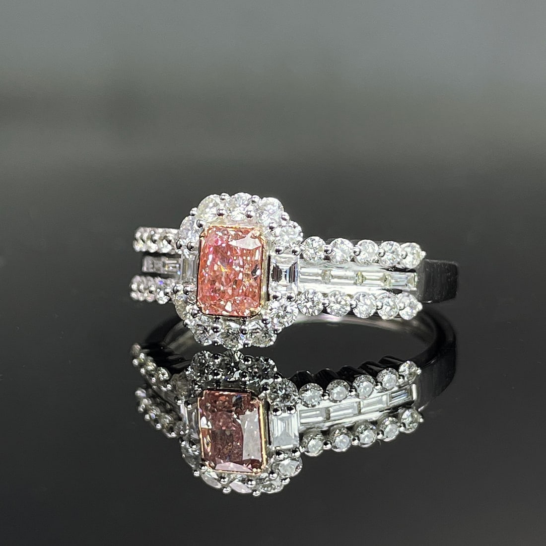 14k Gold 1.22 Ctw Natural Pink Diamond & Diamond Ring - 2