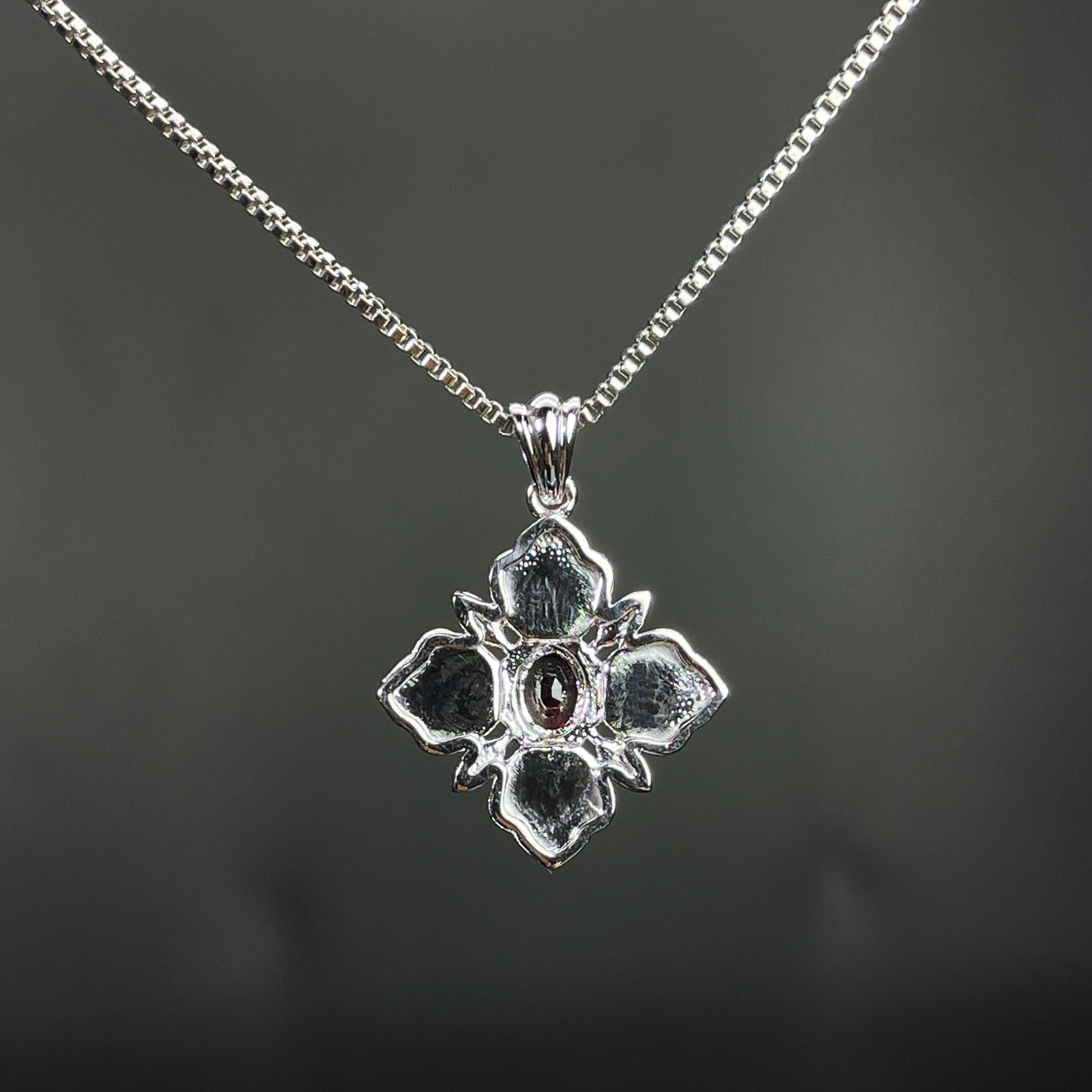 14k Gold 0.33 Ctw Natural Ruby & Diamond Pendant( Without Chain ) - 4