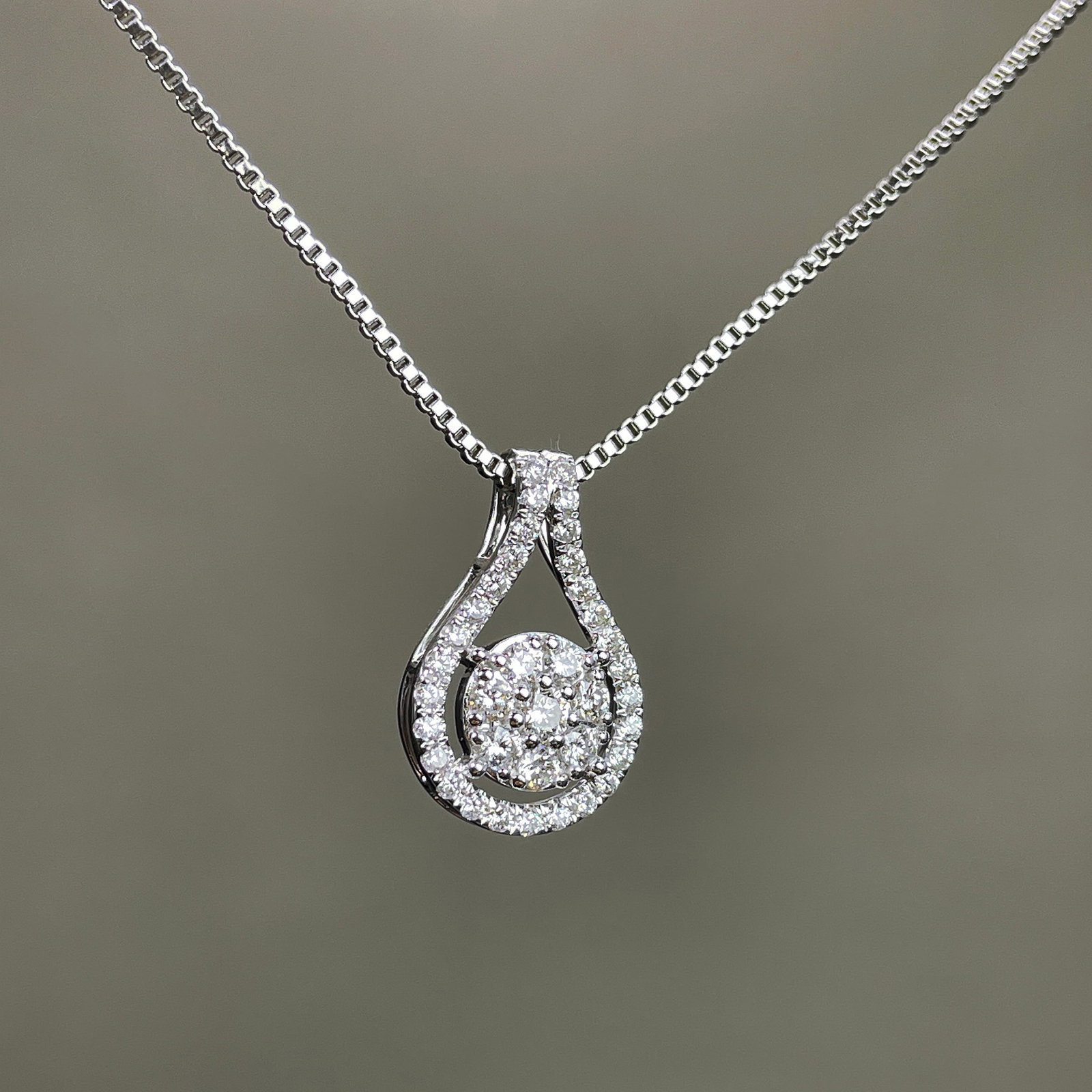 14k Gold 0.52 Ct Natural H Diamond Pendant( Without Chain ) - 3