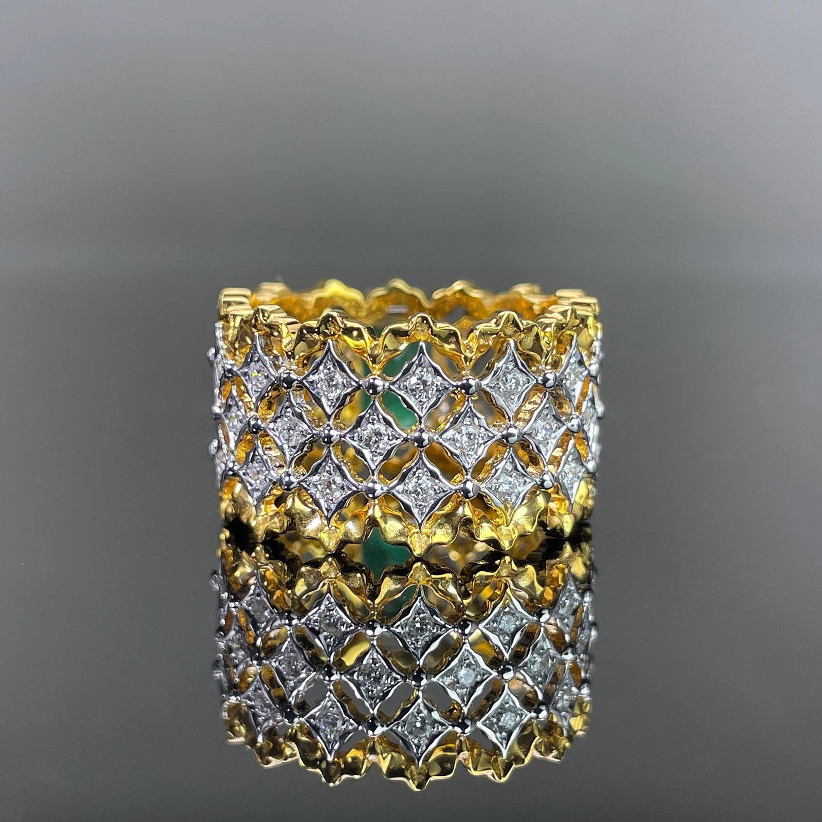 14k Gold 1.24 Ctw Natural Emerald & Diamond Ring - 4