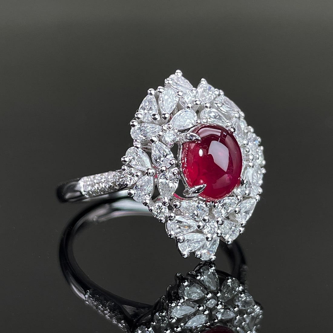 14k Gold 3.02 Ctw Natural Ruby & Diamond Ring - 3