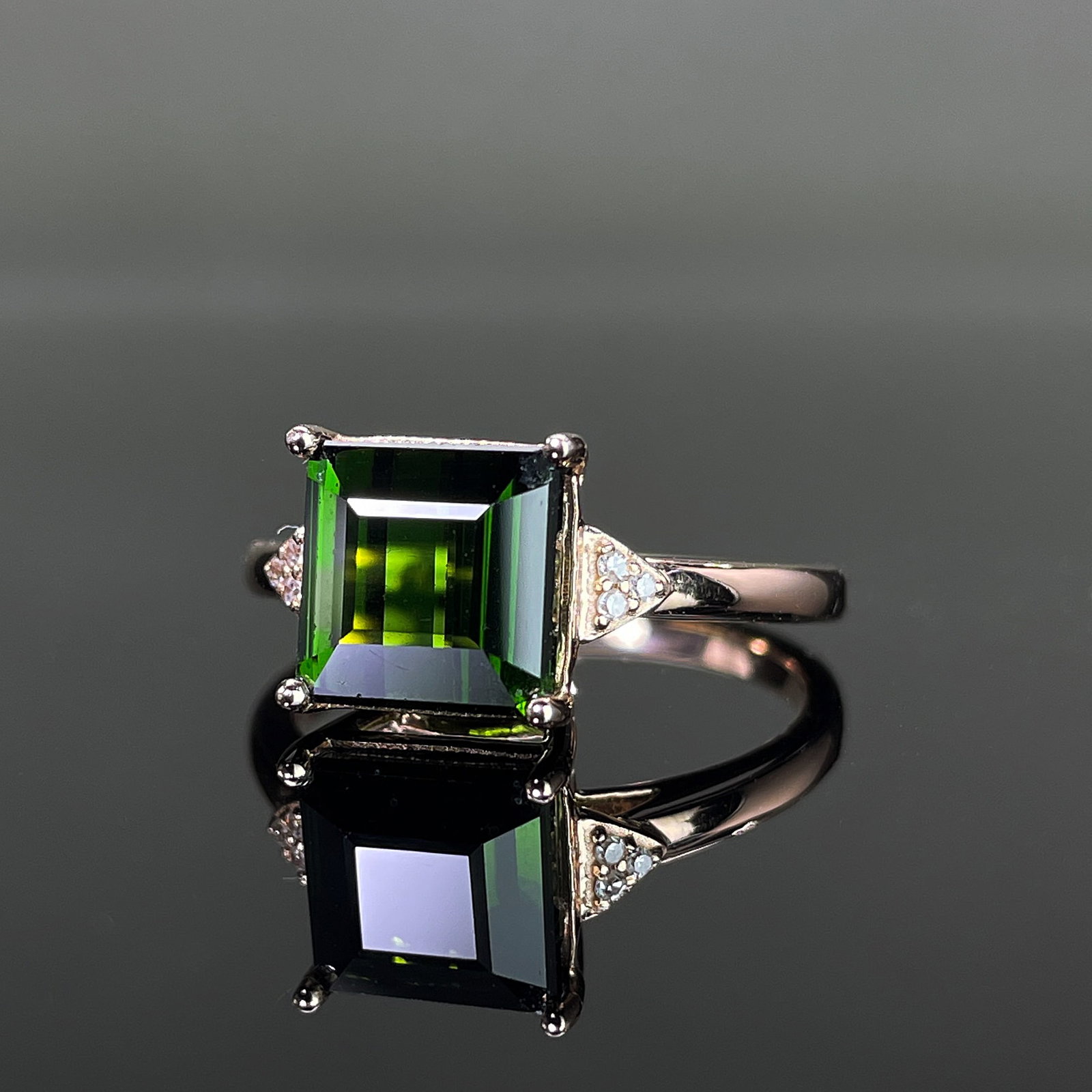 14k Gold 3.13 Ctw Natural Tourmaline & Diamond Ring - 2