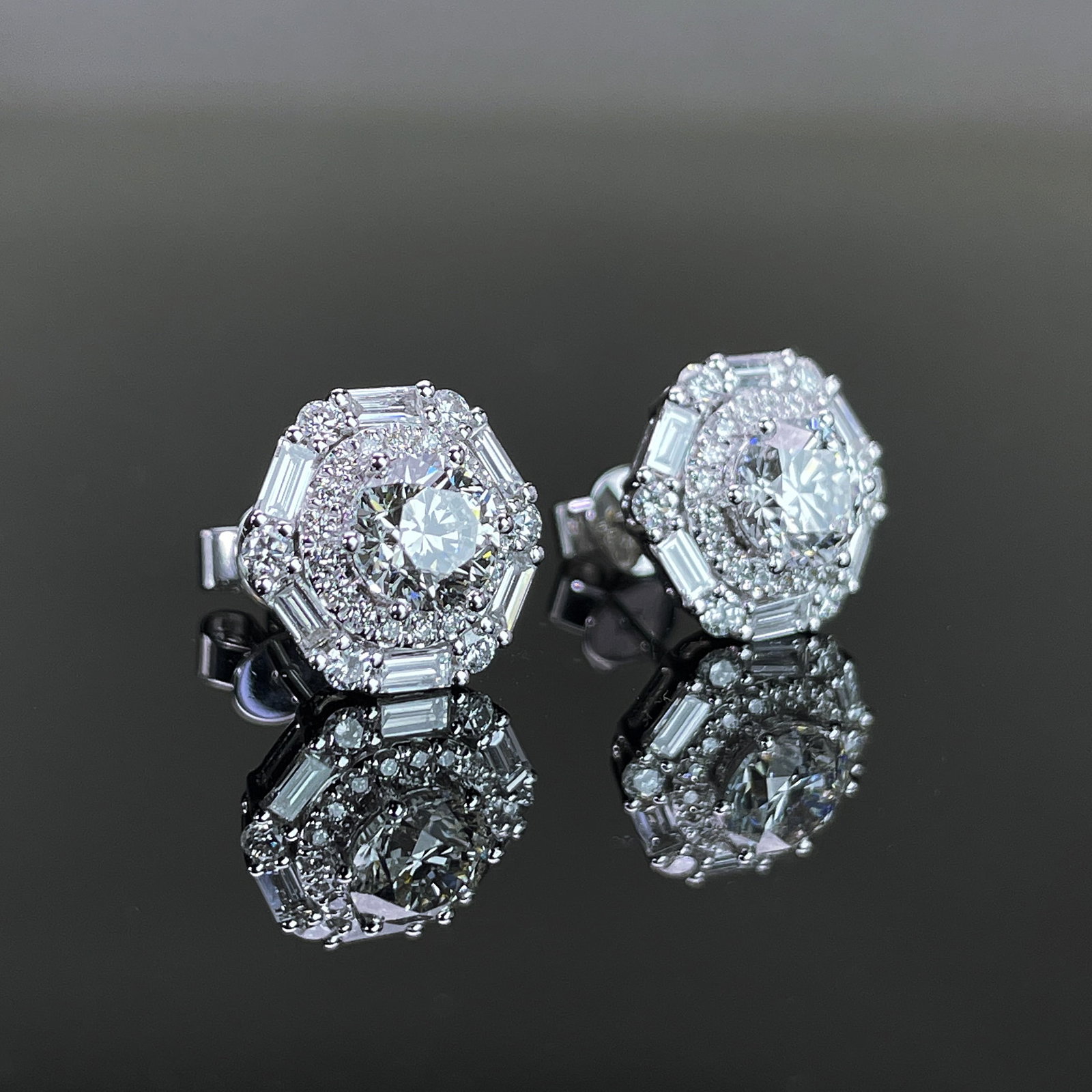 14k Gold 2.22 Ctw Natural H Diamond Earrings - 3