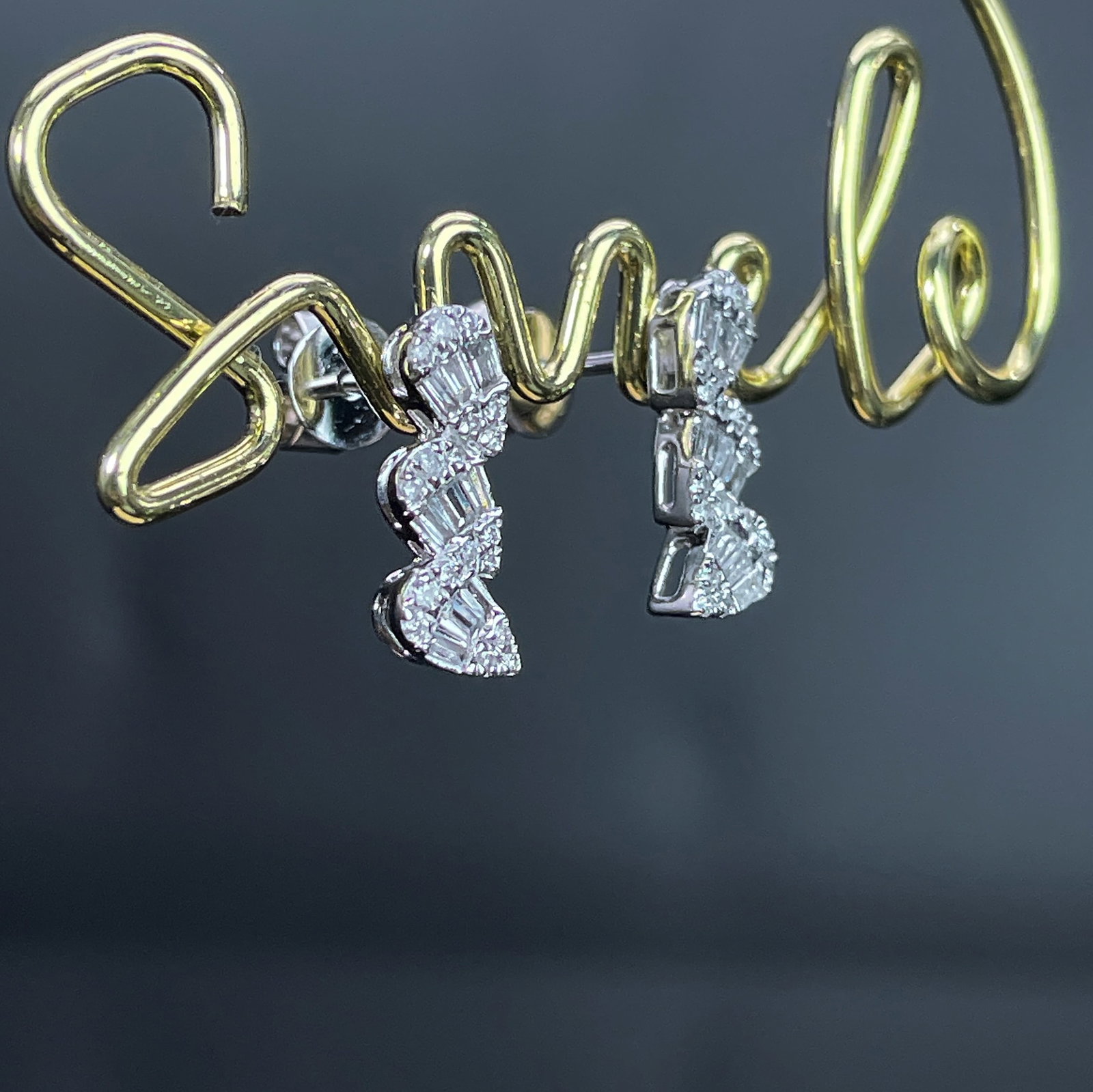 14k Gold 0.32 Ct Natural H Diamond Earrings - 3