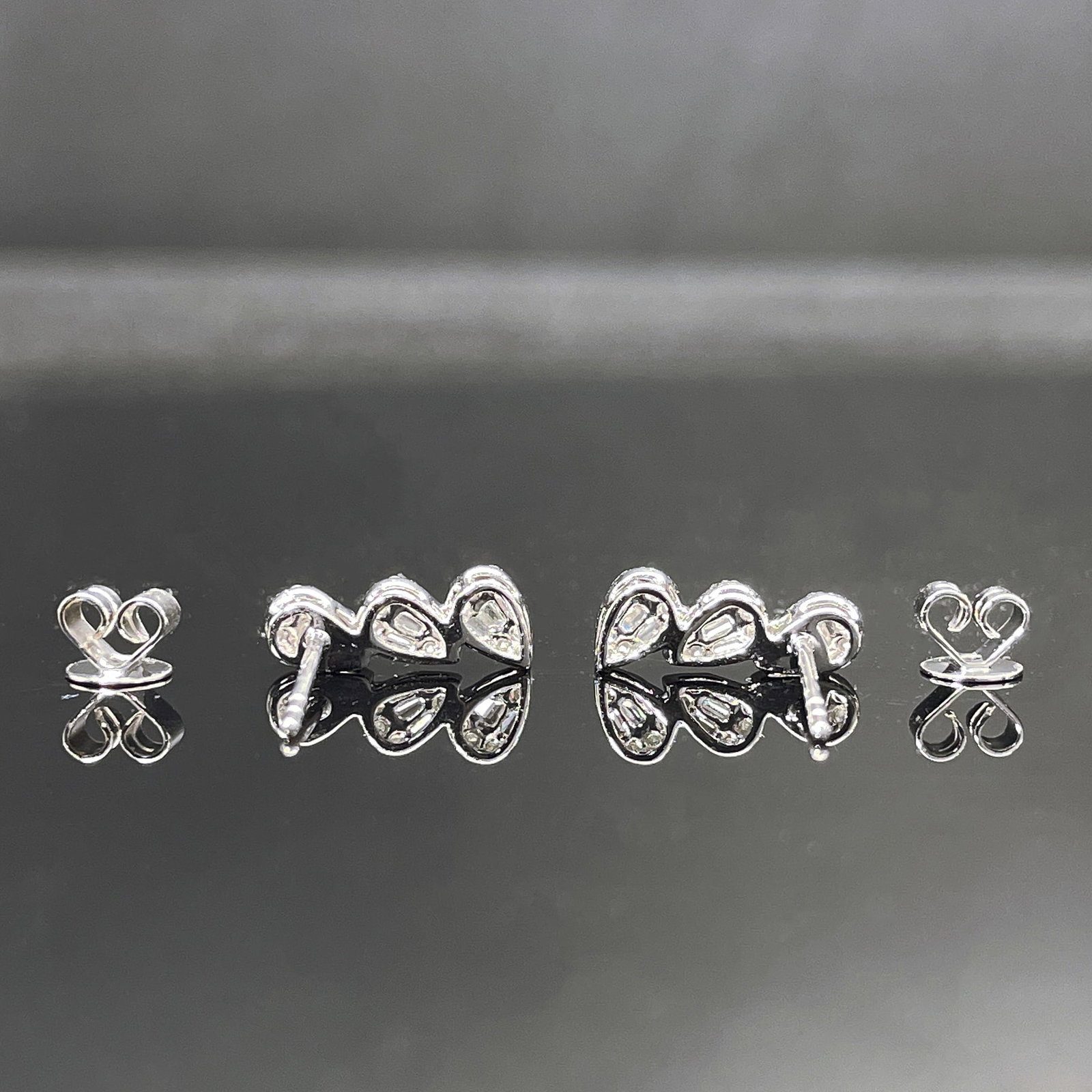 14k Gold 0.32 Ct Natural H Diamond Earrings - 4