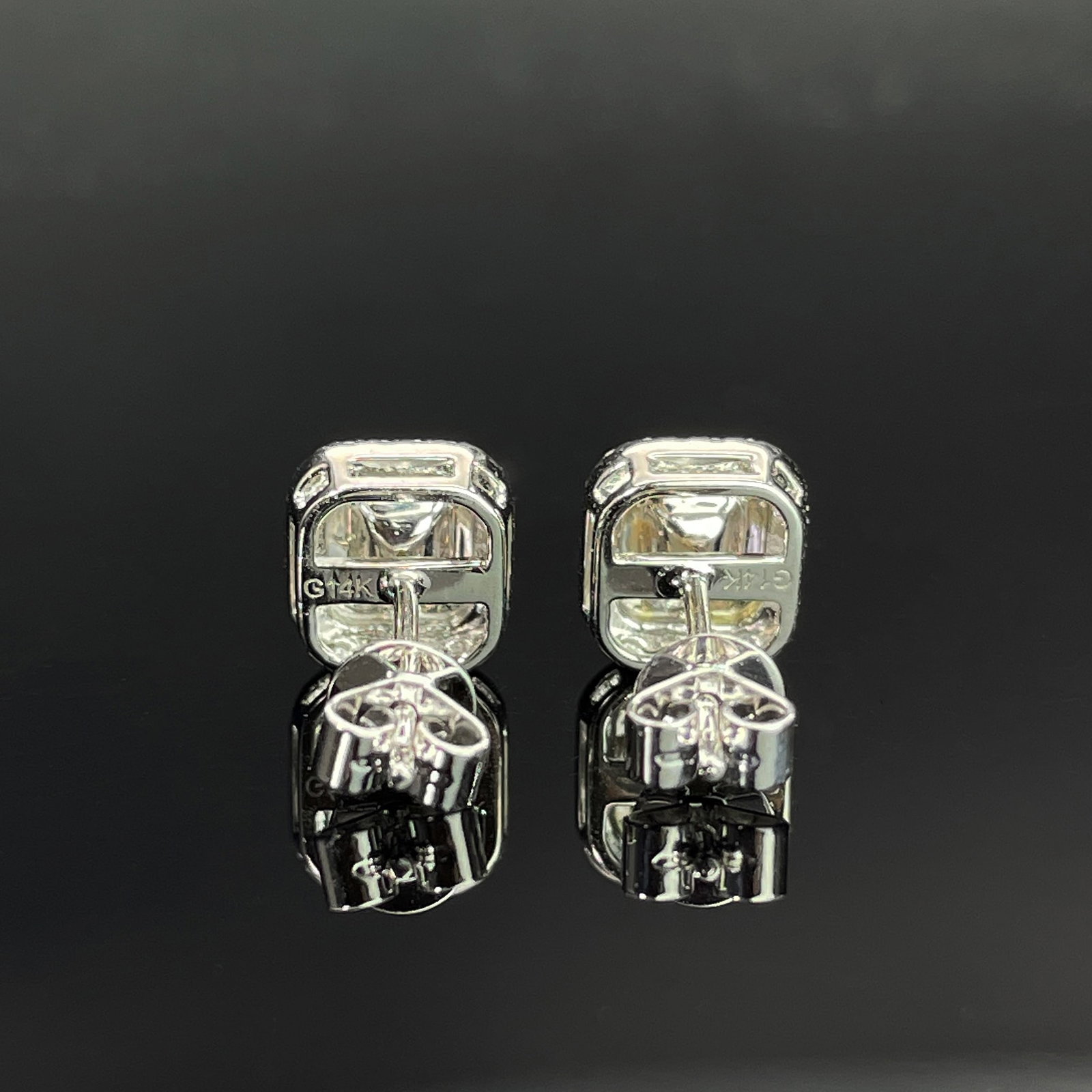 14k Gold 0.68 Ctw Natural Yellow Diamond & Diamond Earrings - 4