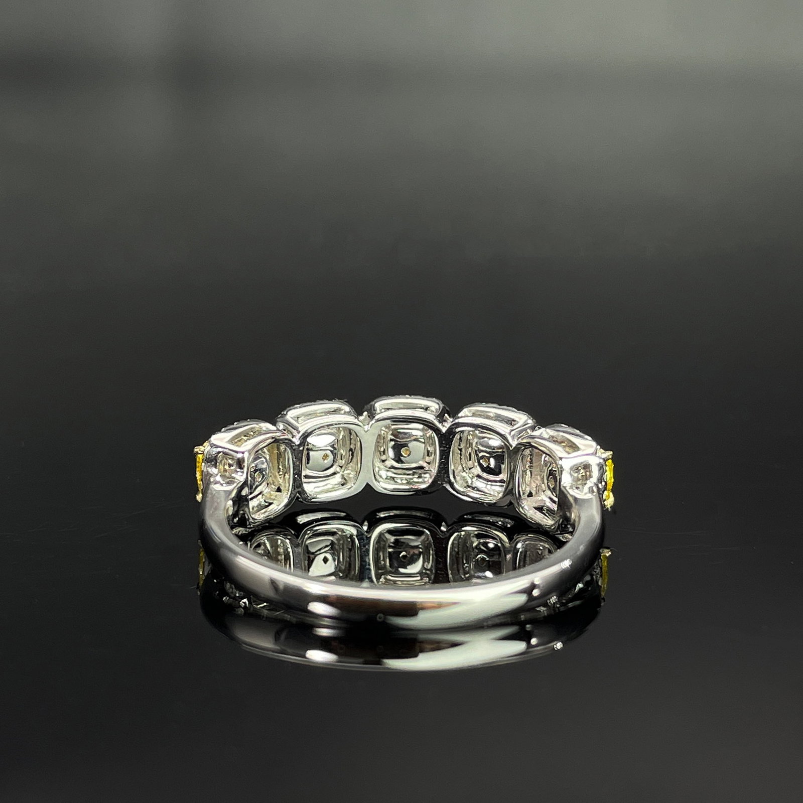 14k Gold 1.22 Ctw Natural Yellow Diamond & Diamond Ring - 4