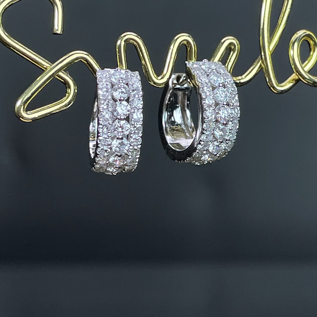 14k Gold 1.02 Ct Natural H Diamond Earrings - 2