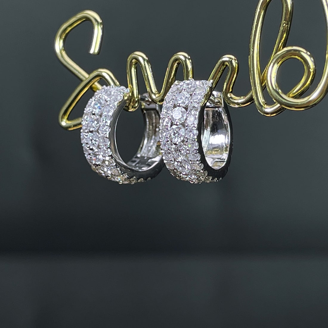 14k Gold 1.02 Ct Natural H Diamond Earrings - 3