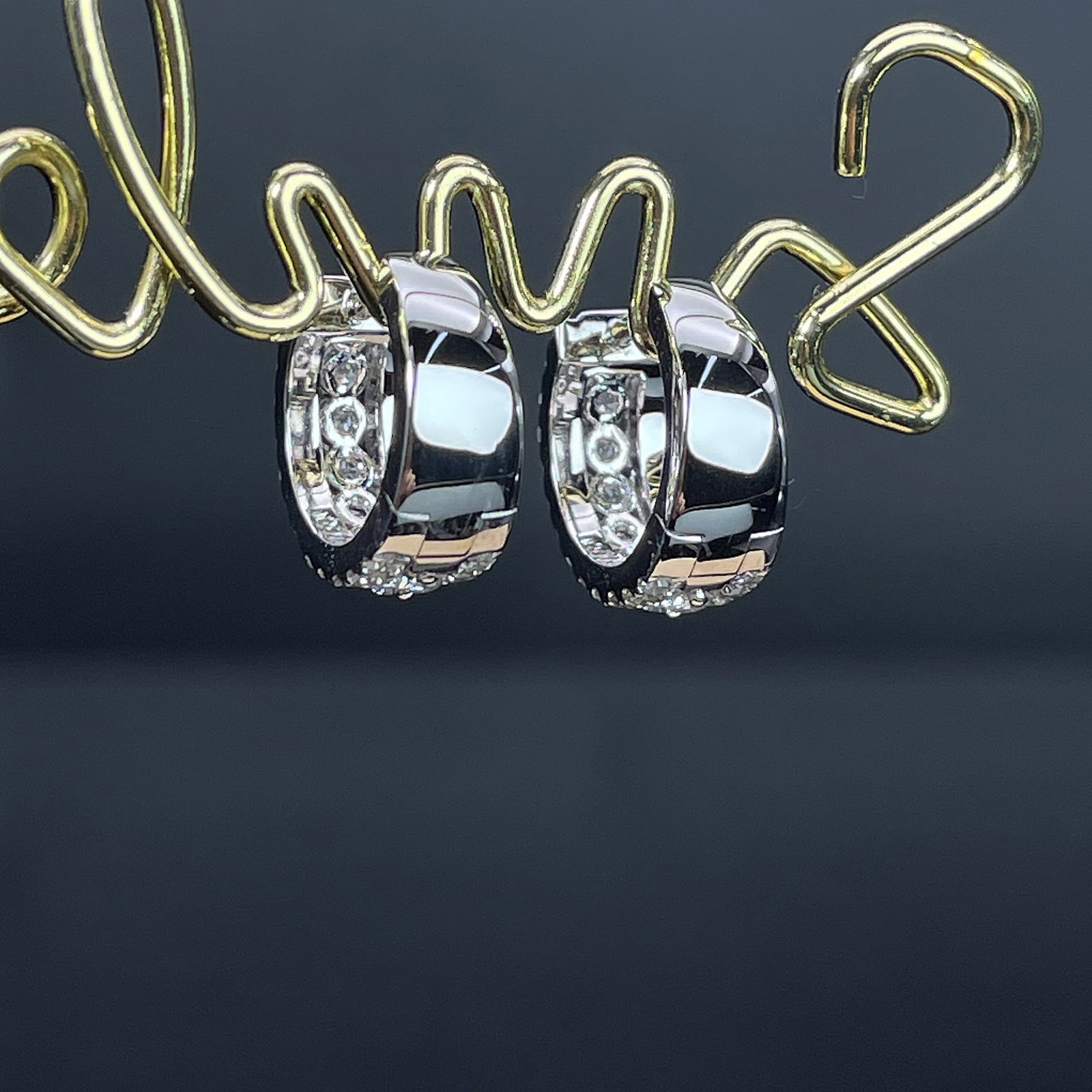 14k Gold 1.02 Ct Natural H Diamond Earrings - 4