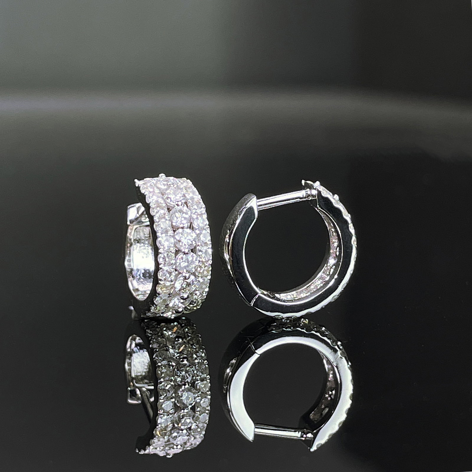 14k Gold 1.02 Ct Natural H Diamond Earrings - 5