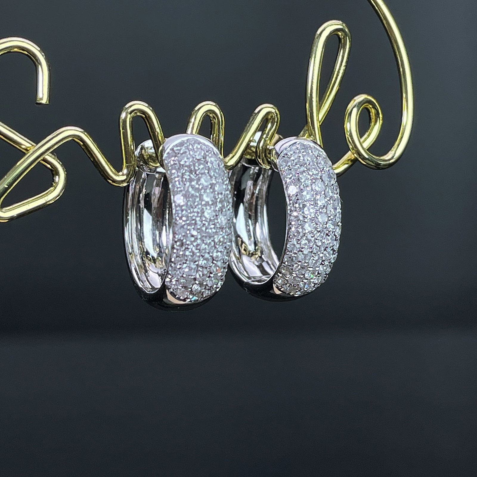 14k Gold 0.86 Ct Natural H Diamond Earrings - 2