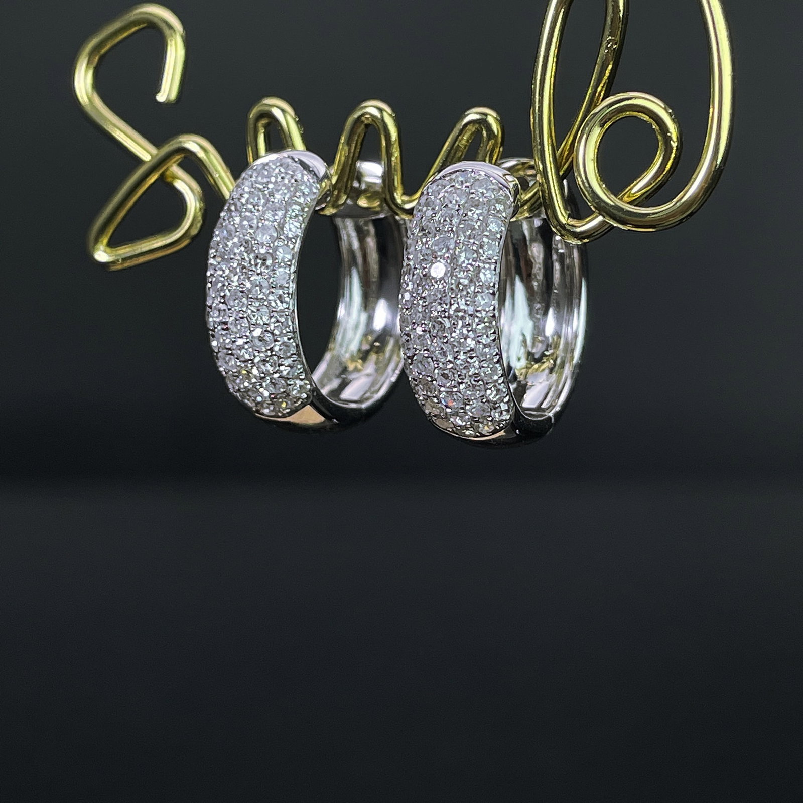 14k Gold 0.86 Ct Natural H Diamond Earrings - 3