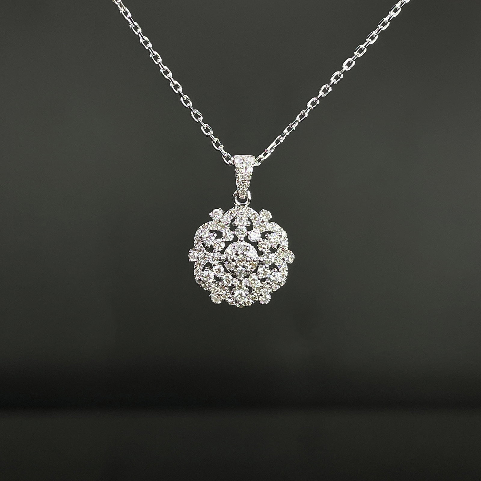 14k Gold 0.62 Ct Natural H Diamond Necklace: Ref:231168130 // gold content:14k gold // main gemstone:diamond // shape:round // carat weight:0. 62ct // clarity grade:vs-si // color:h // treatment:natural // cut grade:g // Condition: New Low