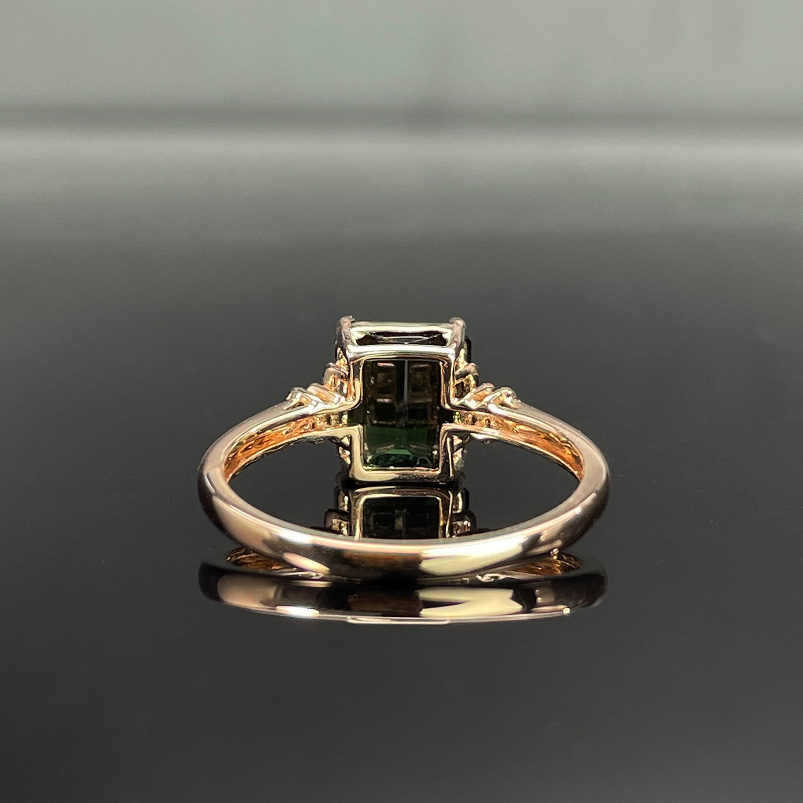 14k Gold 2.12 Ctw Natural Tourmaline & Diamond Ring - 4