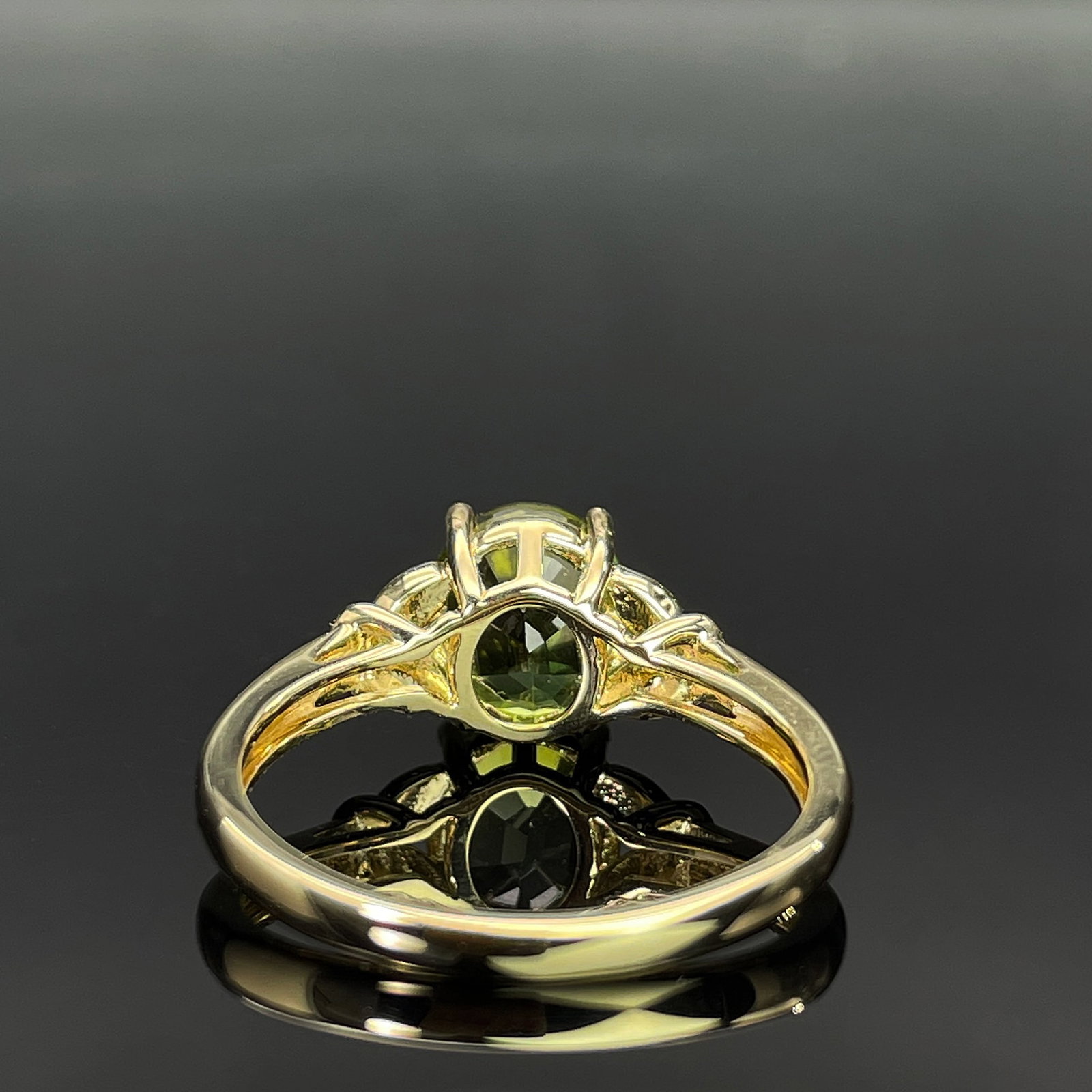 14k Gold 2.10 Ctw Natural Tourmaline & Diamond Ring - 4