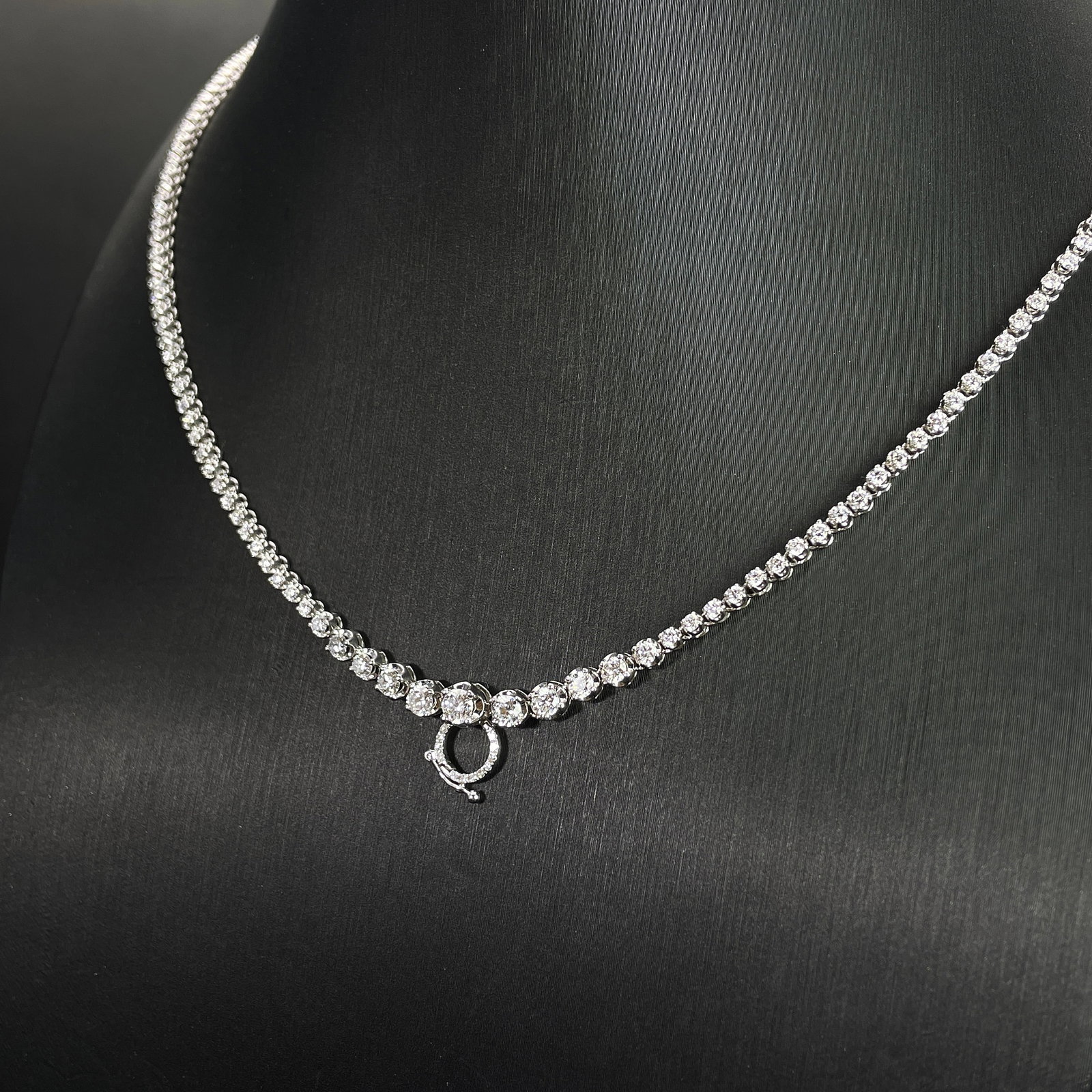 14k Gold 3.08 Ctw Natural H Diamond Necklace - 2
