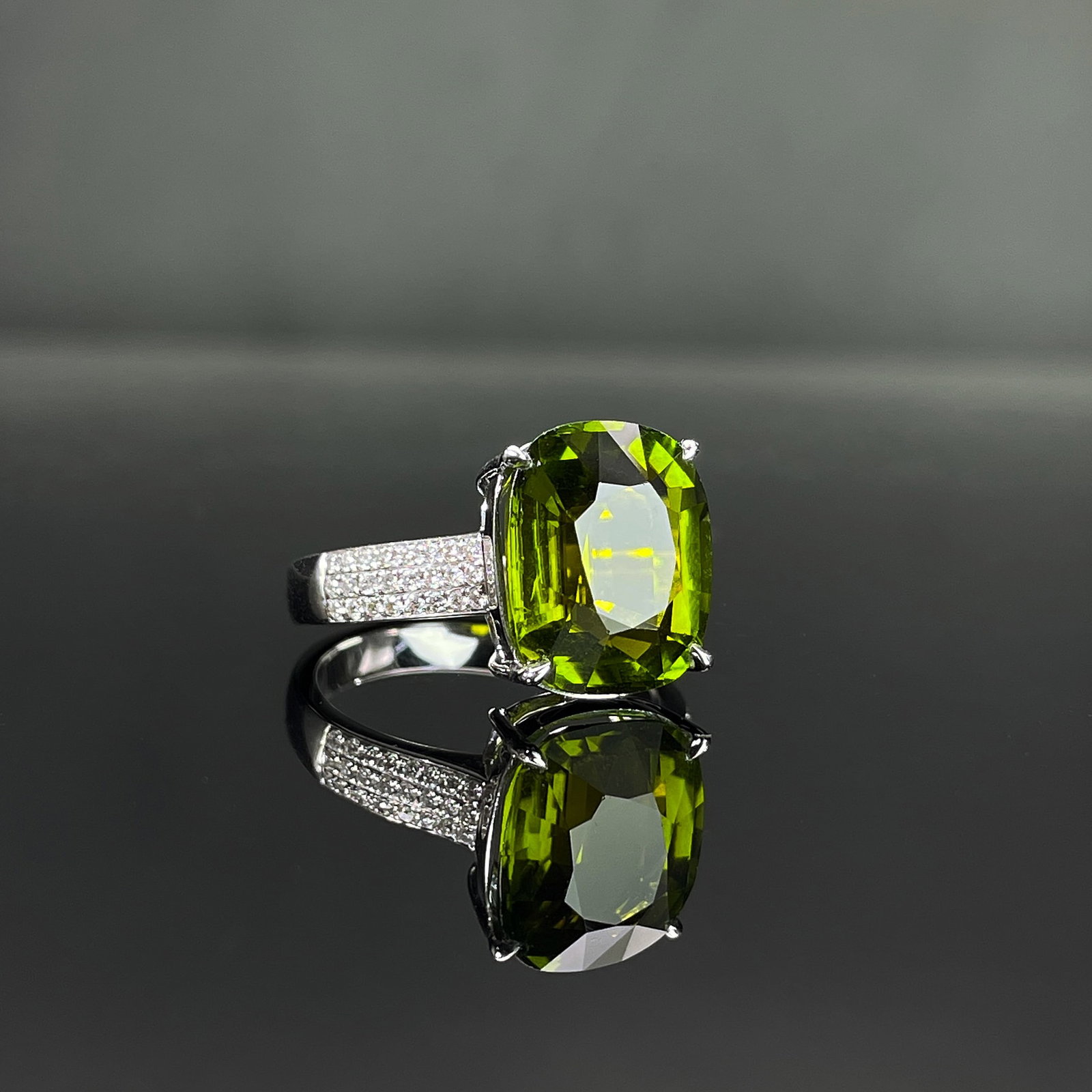 14k Gold 6.85 Ctw Natural Tourmaline & Diamond Ring - 3