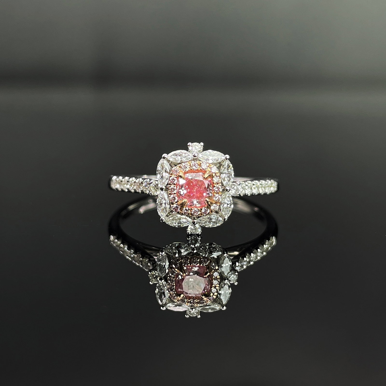 14k Gold 0.76 Ctw Natural Pink Diamond & Diamond Ring/pendant( Without Chain ) (1 of 10)