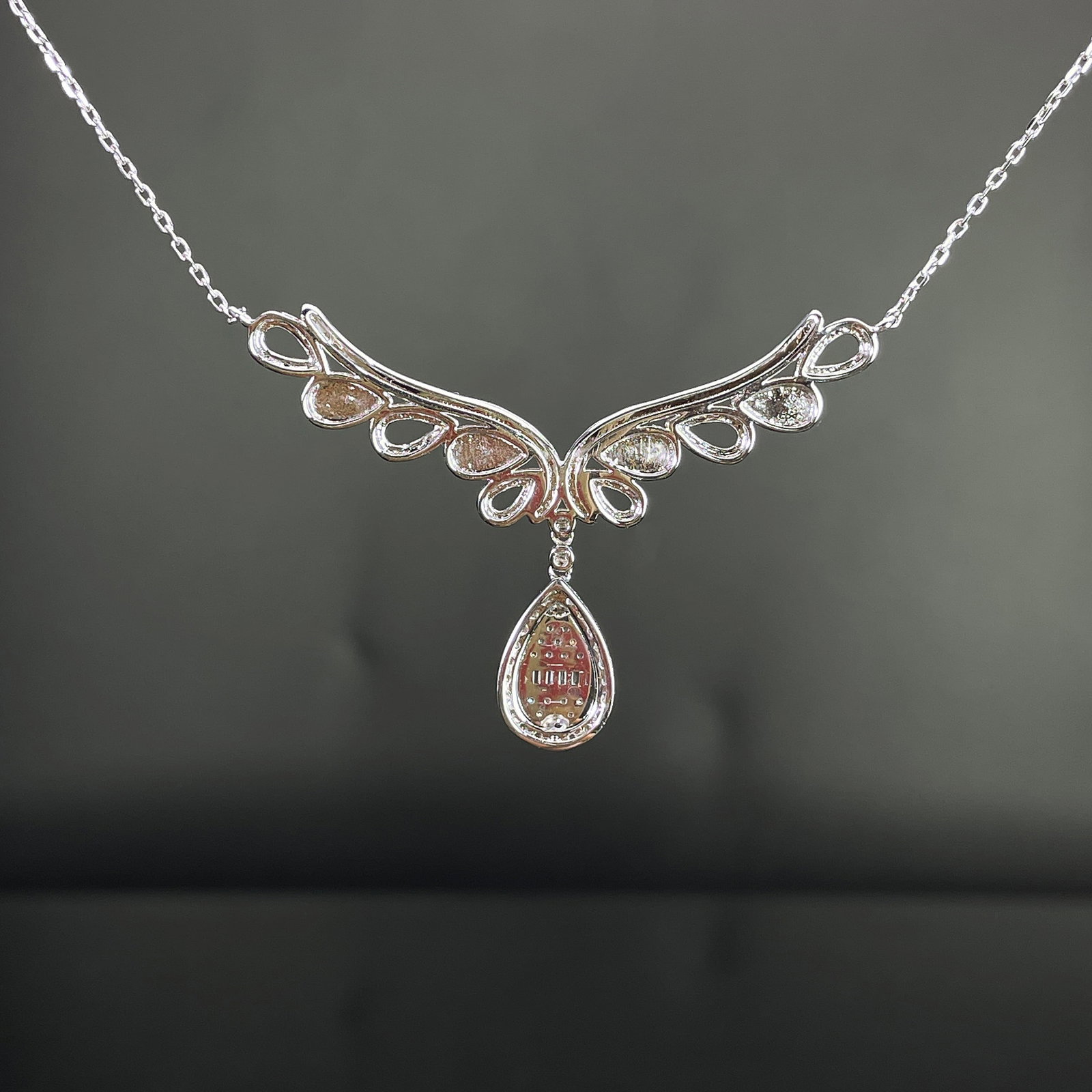 14k Gold 1.02 Ct Natural H Diamond Necklace - 4