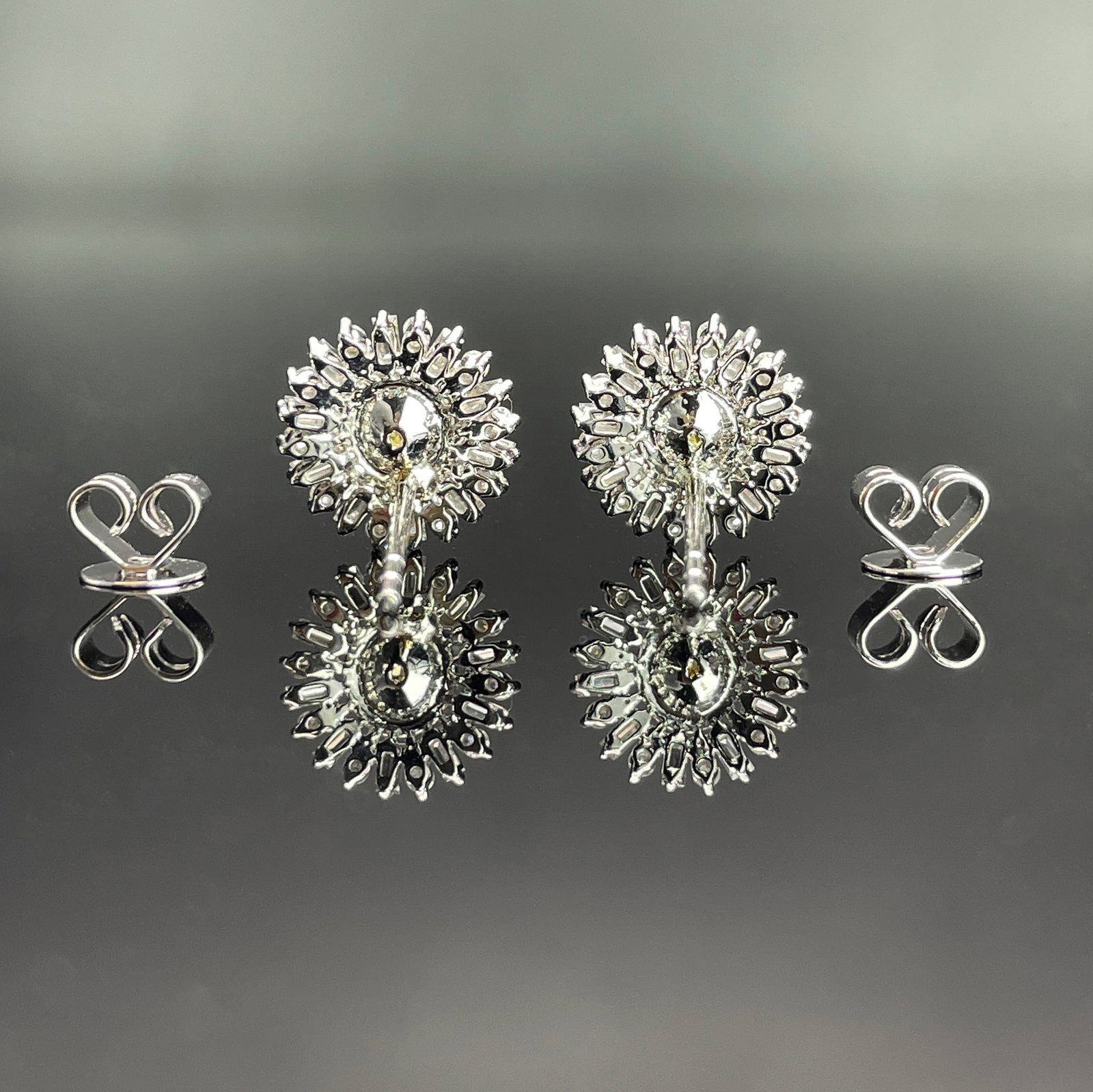 14k Gold 0.74 Ctw Natural Yellow Diamond & Diamond Earrings - 4