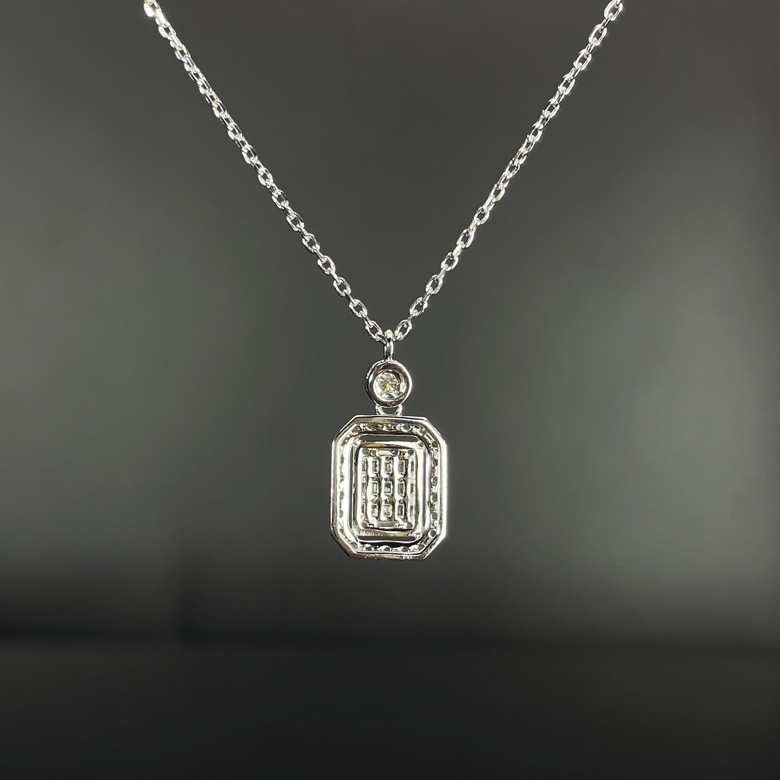 14k Gold 0.52 Ct Natural H Diamond Necklace - 4