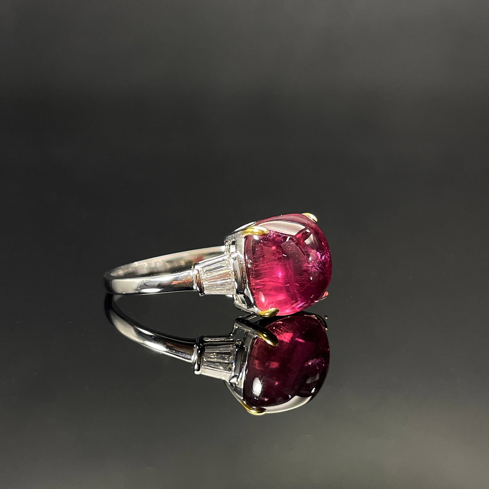 14k Gold 4.82 Ct Natural Tourmaline & Diamond Ring - 3