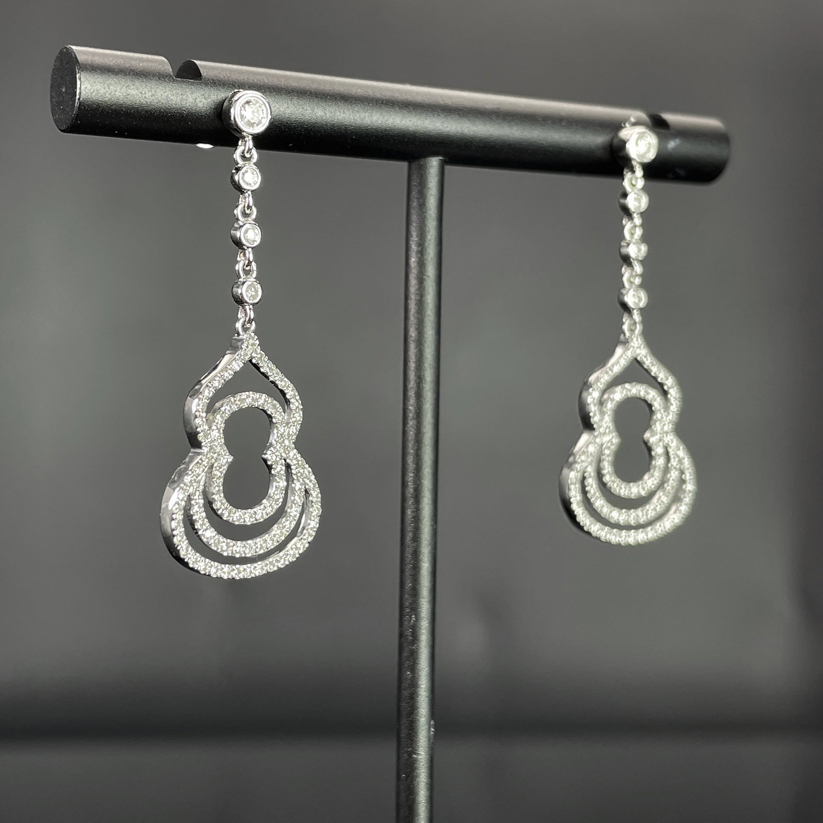 14k Gold 0.62 Ct Natural H Diamond Earrings - 2