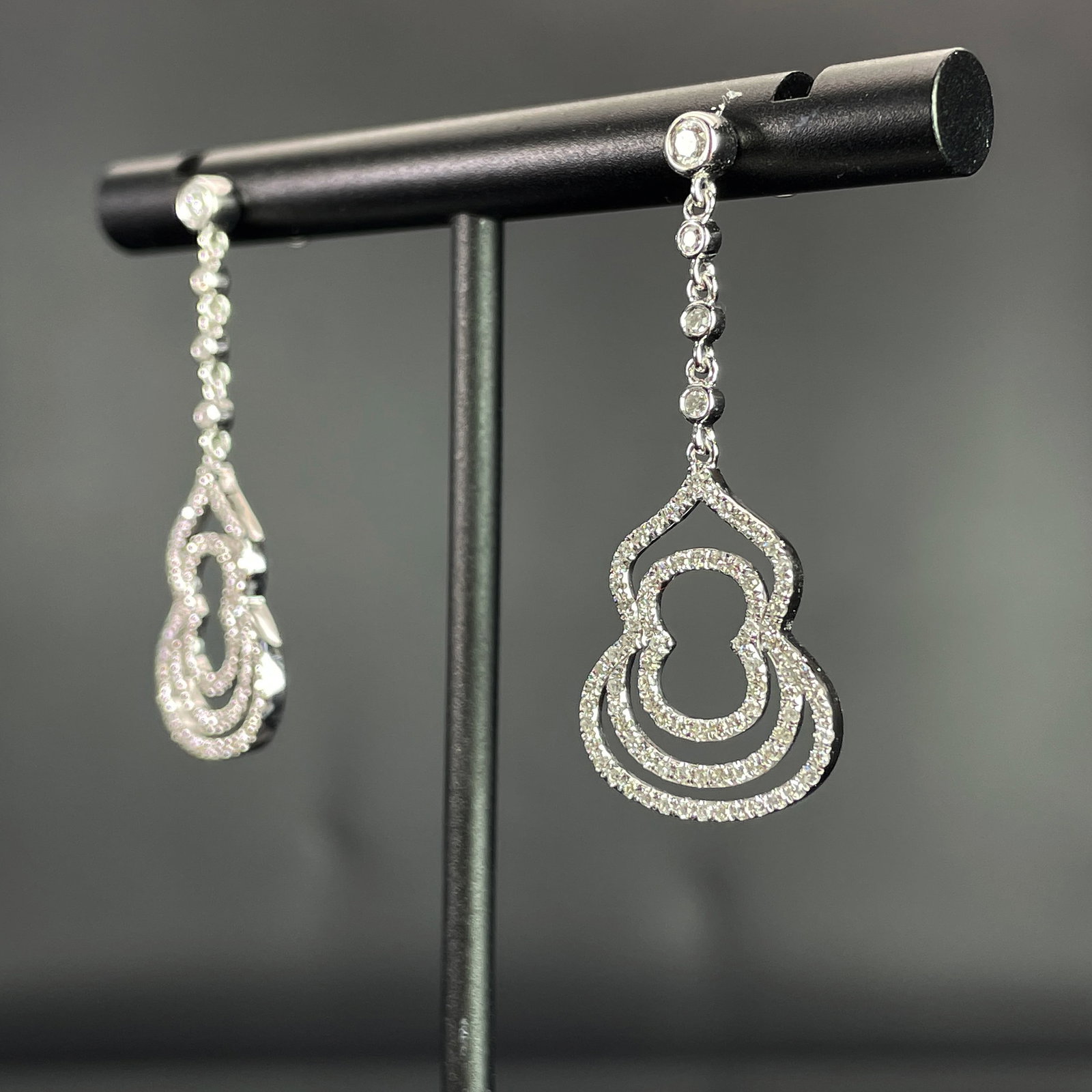 14k Gold 0.62 Ct Natural H Diamond Earrings - 3